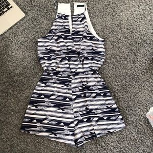 Cals Blue and white romper small